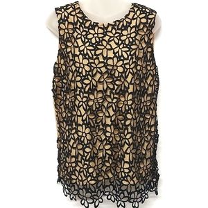 3 foe $25-Lola Rose Silk & Cotton Blouse with Lace Front, Size L